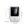 thumbnail image 6 of Leodye Digital Display Portable Power Bank 5000mAh with Integrated Charging Cable and Lanyard, 6 of 7