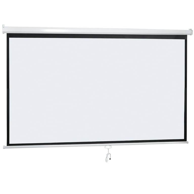 ZENY 100 Diagonal 16:9 Projection Projector Screen HD Manual Pull Down  Home Theater