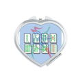 thumbnail image 1 of Mahjong Straight Flush Sliver Numbers Mirror Travel Magnification Portable Handheld Pocket Makeup, 1 of 3
