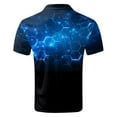 thumbnail image 4 of Hfolob Men's Polo Shirt Male Large Size Base Shirt Print Casual Collarless Shirt Button Shirts Beach Shirt, 4 of 5