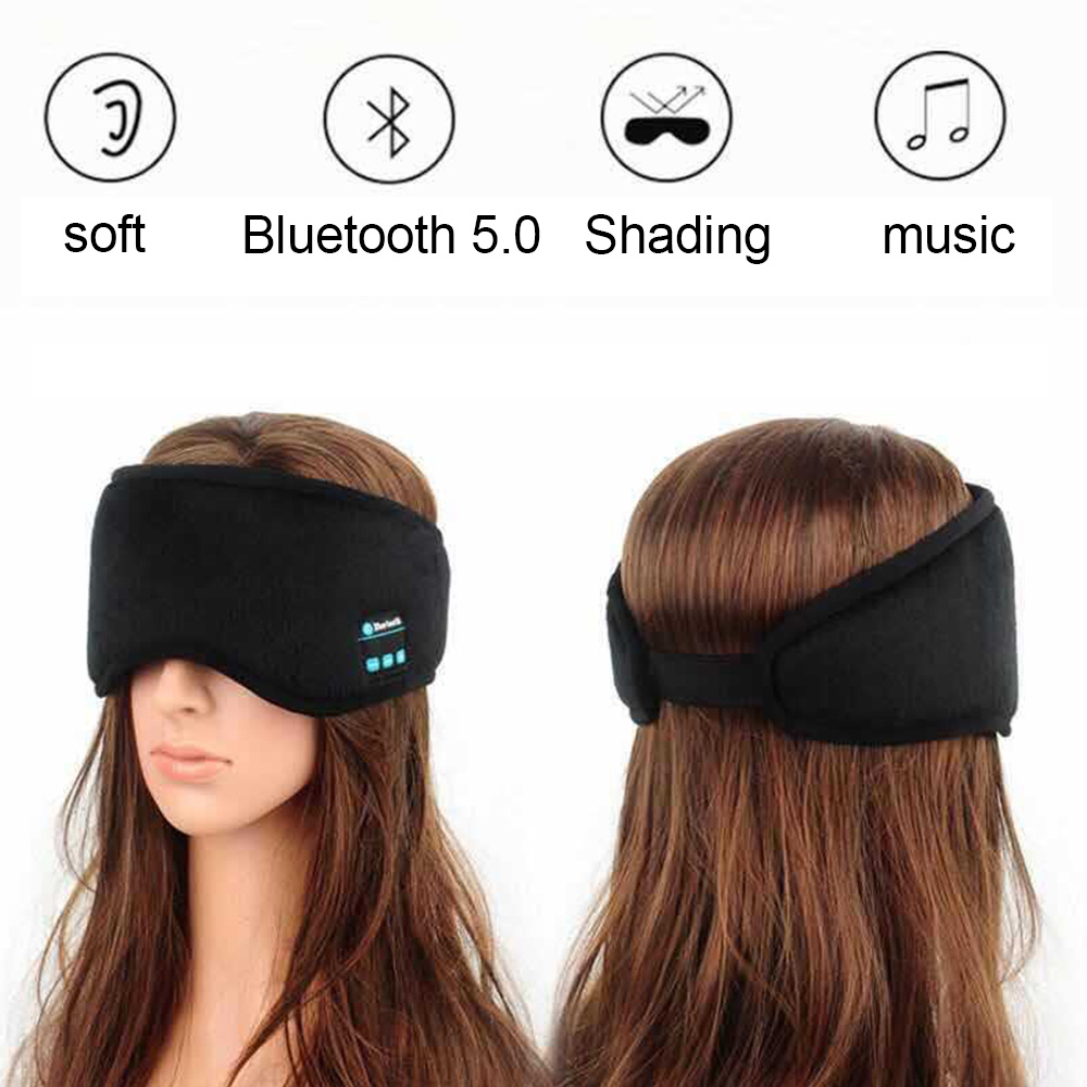 FYUU Wireless Headband Headphones Bluetooth 5.0 Sleep Eye Mask
