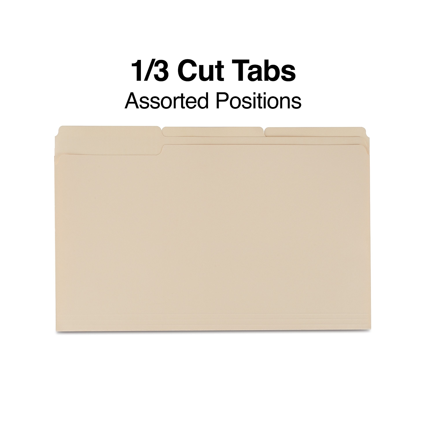 Staples Manila Legal File Folders, 3-Tab, 100 Count photo 4