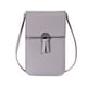 thumbnail image 2 of Bolsa de teléfono táctil para mujeres, bolso de hombro de cuero mini, transparente, gris claro, 2 of 2
