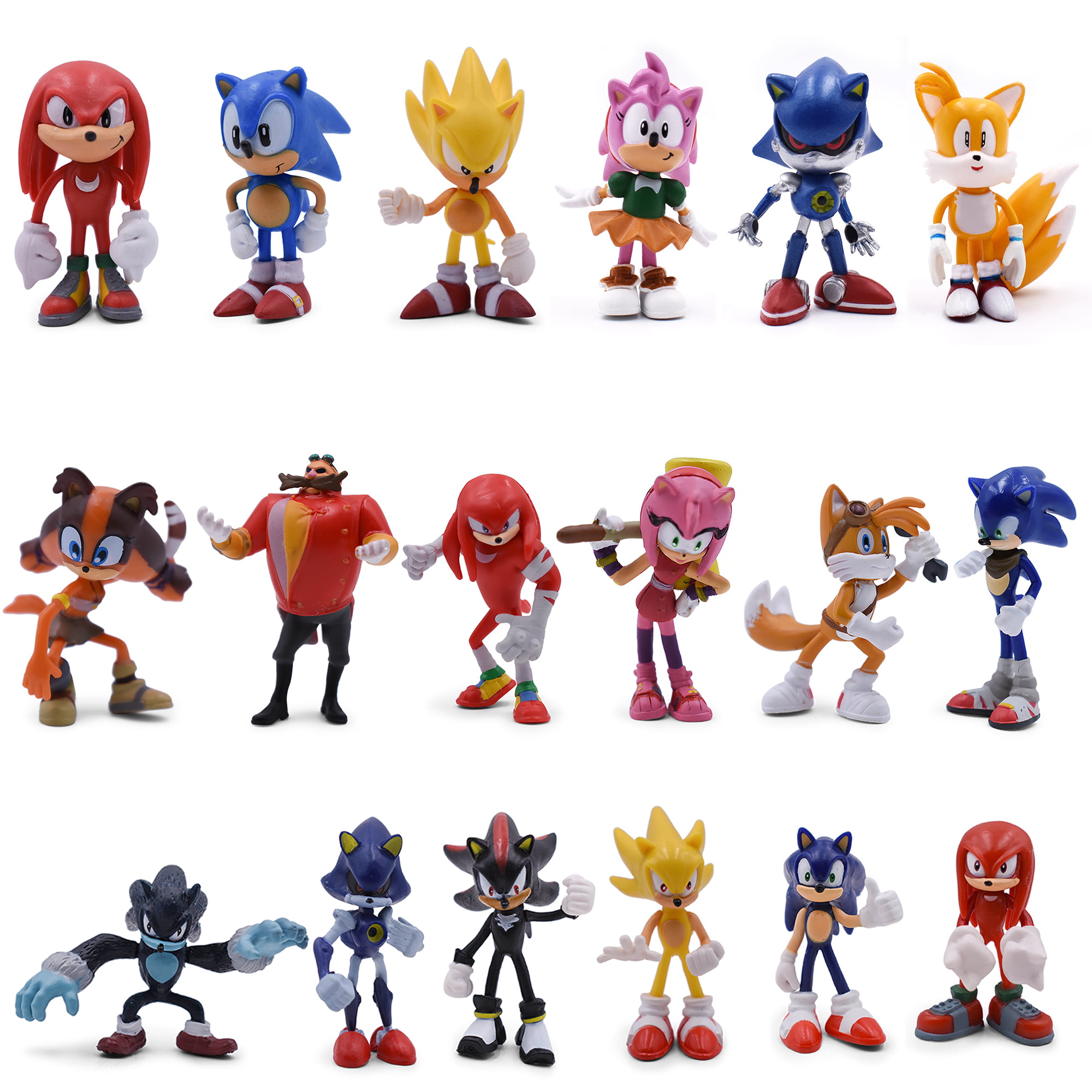  Sonic Action Figures Toys, 18 Pcs Action Figures for