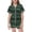 Dark Green, variant on Girls Outfits Halloween Pattern Print Button Collar Top Shorts Casual 2 Piece Sets Size 10-11Y