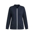 thumbnail image 6 of Vivianyo HD Women's V‑Neck Zip Up Nurse Work Sweatshirt, Fitted Stretch Long Sleeve Top, Fall Uniform Cover Up with Pen Sleeve Slots and Pockets for Medical Workplace and Daily Errands, Sizes S-2XL, 6 of 7