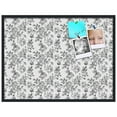 thumbnail image 2 of PinPix 40x30 Custom Cork Bulletin Board Black Floral Rose Poster Board Has a Fabric Style Canvas Finish, Framed in Black Floral Rose, by ArtToFrames (PinPix-164), 2 of 6