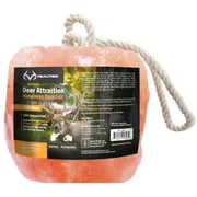 Realtree Himalayan Salt Lick Block Deer Attractant with Rope for Hanging, 4.4 lb Natural Pink Color