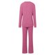thumbnail image 5 of Pantalones de traje informales de manga larga para mujer: pantalones de cintura alta y pierna ancha con elástico en la parte trasera, mezcla de poliéster y spandex, cierre con cremallera y bolsillos., 5 of 7