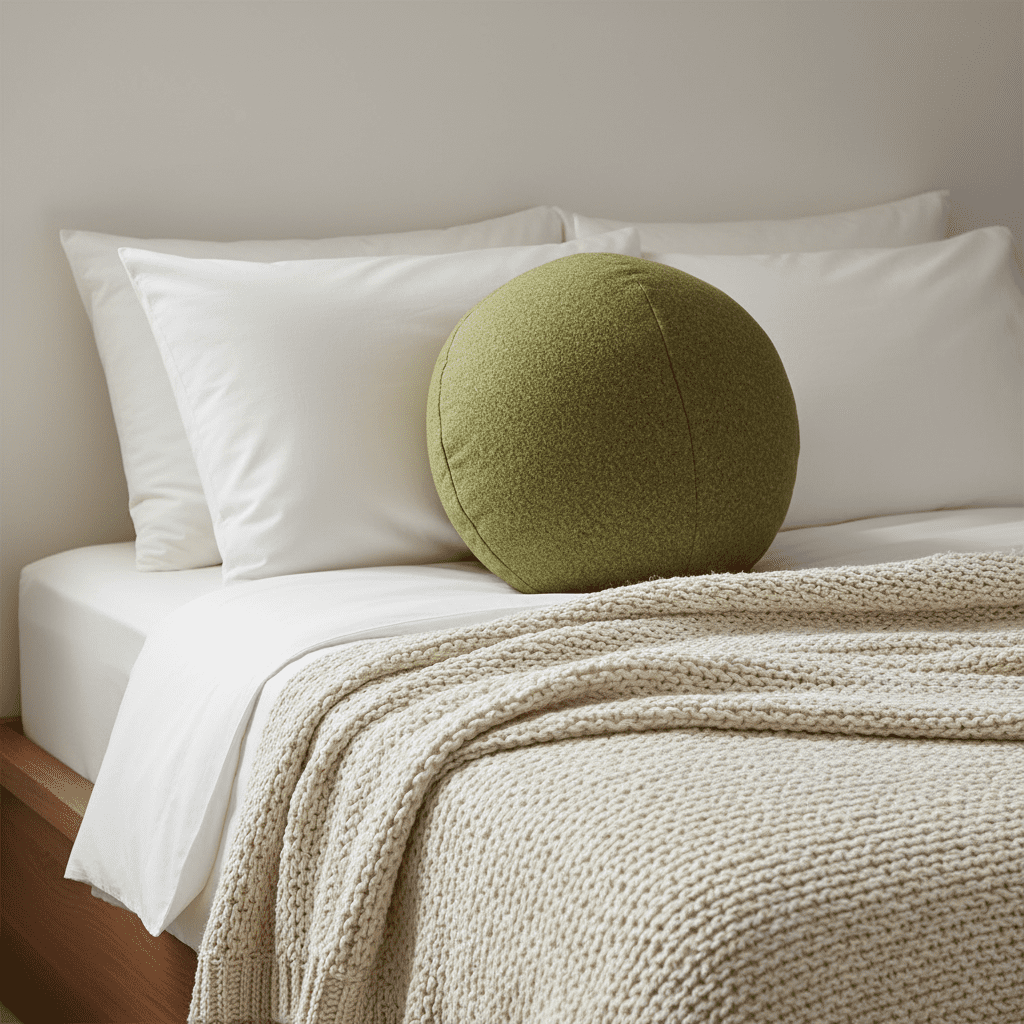 Qiviut Green Round Pillow