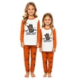 thumbnail image 5 of Family Holiday Spooky Halloween Pajamas Set Long Sleeve Crewneck Shirt and Pants Pumpkin Face Print Loungewear Outfits, 5 of 5