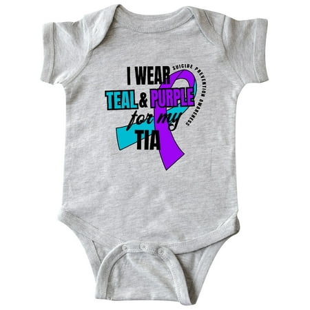 

Inktastic Suicide Prevention I Wear Teal and Purple for My Tia Gift Baby Boy or Baby Girl Bodysuit