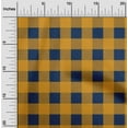 thumbnail image 1 of oneOone Silk Tabby Navy Blue Fabric Gingham Check Craft Projects Decor Fabric Printed By The Yard 42 Inches Wide, 1 of 4