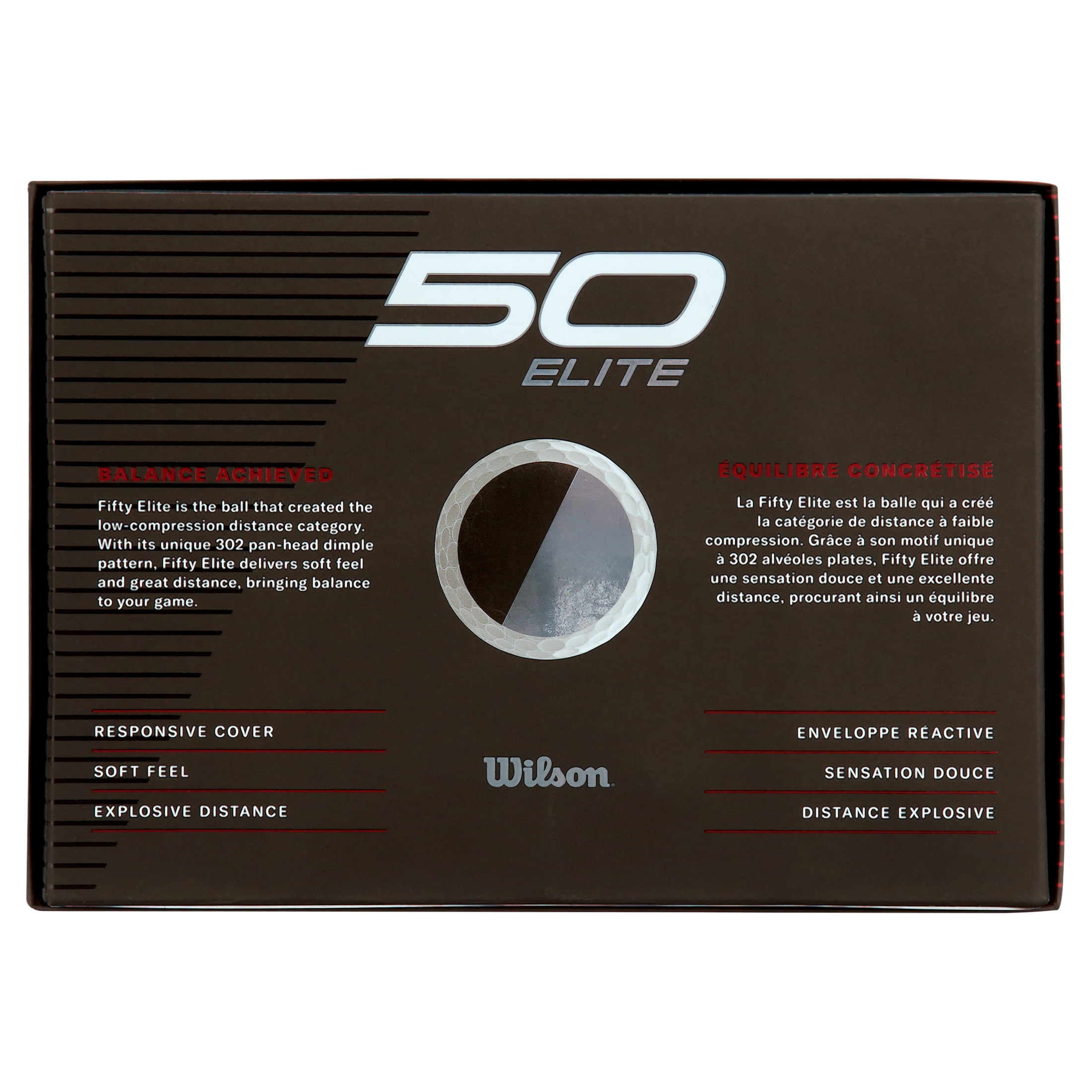 (2 pack) 2023 Wilson Fifty Elite Golf Ball, White, 12-Pack