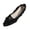 Black, variant on Miqool Womens Lace Shoes Slip On Closed Toe Soft Sole Breathable Flat Shoes Comfortable Office Work Walking Shoes
