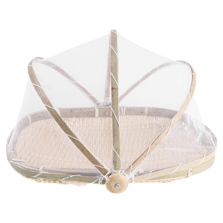 Basket Bamboo Food Cover Woven Covers Dustpan Storage Tent Mesh Serving Lid Fruit Sieve Bread Household Dish Net
