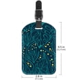 thumbnail image 6 of Square 2Pack PU Leather Tropical Leaves Cruise Luggage Tag with Privacy Cover and Name ID Tag for Travel Handbags Backpacks Luggage Tags, 6 of 6
