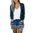 thumbnail image 2 of Cardigans pour Femmes Mode Décontractée avec Poches Manches Longues Imprimé en Liquidation, 2 of 4