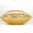 thumbnail image 6 of PiccoCasa 18"x18" Shiny Sequin Throw Pillow Covers Decorative Pillowcase, Gold 2, 6 of 8