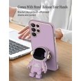 thumbnail image 5 of Compatible with Samsung Galaxy S23 Ultra Case Silicone TPU Plating, Samsung S23 Ultra Phone Case Cute Astronaut Pattern Cover with Stand for Women Girls (Purple), 5 of 14