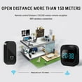 thumbnail image 4 of Self-Powered Wireless Doorbell with Digital Clock & Temperature Display, IP44 Weatherproof Button, US Plug Receiver for Home/Office, 4 of 7