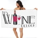 thumbnail image 2 of Oh, mira, es la hora del vino, toalla de playa divertida para amantes del vino, toallas de baño de microfibra, manta de playa suave para desfiles, natación, yoga, mujeres y hombres, 2 of 5