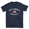 thumbnail image 1 of West Yarmouth Massachusetts Patriot Men's Cotton T-Shirt, 1 of 1