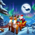 thumbnail image 4 of Inflable de Navidad Artego trineo con renos y regalos con led 2.1m, 4 of 8
