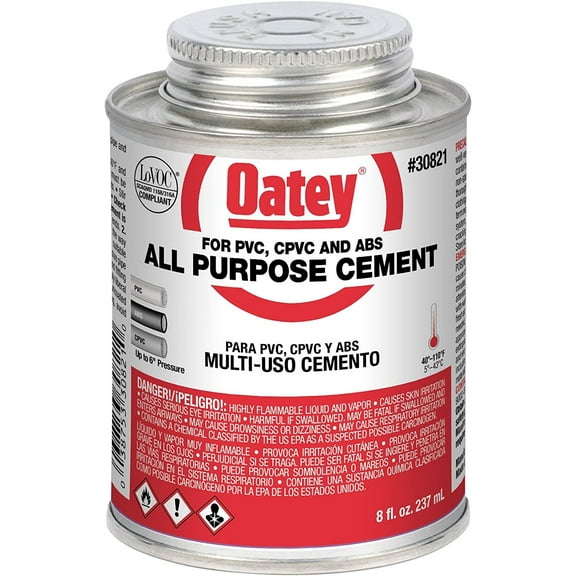 Oatey All Purpose Cement - Low VOC - 8 oz, Clear