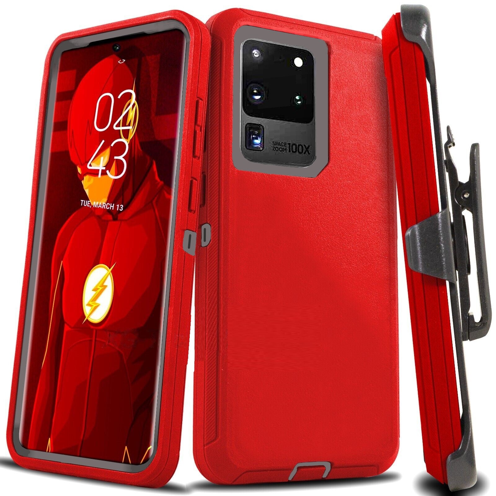 Shock Proof Defender Phone Case with Holster for Samsung Galaxy S20