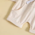 thumbnail image 3 of Xudanell Toddler Suit Boys Pullover Tshirt Elastic Shorts Boys Summer Solid Color Outfits 6-12 Months, 3 of 5