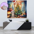 thumbnail image 4 of Merry Christmas Manx Santa Hat Xmas Tree Winter Holiday Tapestry Cat Lover Kitten Owner Gifts Wall Hanging Backdrop Home Decor - 01013, 4 of 5