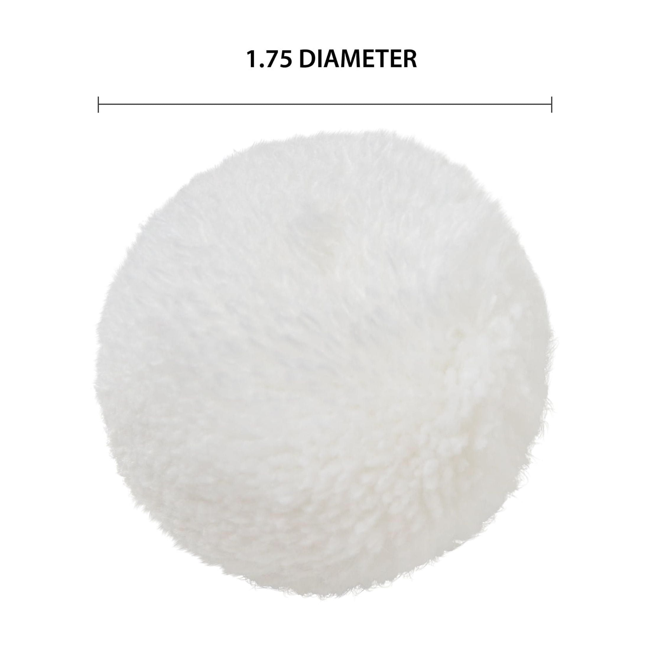 Offray White 1 1/2" Acrylic Yarn Pom Poms Ebellishments, 6 Count, 1 Package