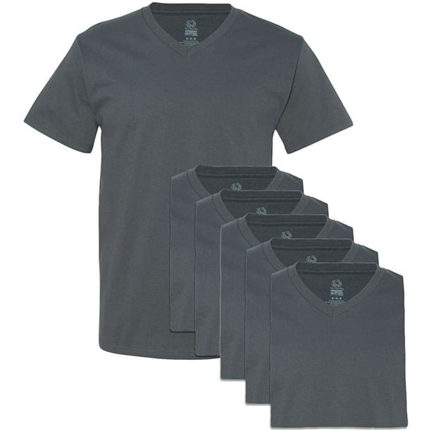 Fruit of the Loom Men's VNeck TShirts 6Pack Sizes S, L, XL, 2X, 3X