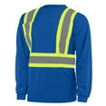 thumbnail image 6 of North 15 High-Visibility 4" Contrast Reflective Long Sleeve Blue Safety T-Shirt with Moisture Wicking Mesh-6681LS-XL, 6 of 7