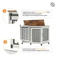 thumbnail image 6 of Ostreici 44" Anti-Bite Furniture Style Dog Crate Sliding Barn Door, Dog Kennel End Table w/ Wheels, 6 of 13