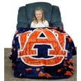 thumbnail image 3 of College Covers Fan Shop Throws Auburn Tigers 63" x 86" Soft Raschel Throw Blanket, 3 of 7