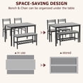 thumbnail image 5 of 3-Piece Dining Table Set Kitchen Table Set for 4 Kitchen Table with Bench and Chairs Dinette Set Modern Dining Room Table Set for Small Space, Apartment,Restaurant, 5 of 7