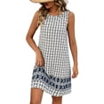 thumbnail image 2 of Summer Dresses for Women Crewneck Sleeveless Casual Loose Mini Sundress Flowy Vacation Casual Dress, 2 of 5