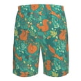 thumbnail image 6 of Kdxio Fall Forest Squirrel Pattern Mens Casual Shorts - Drawstring Summer Beach Sports Shorts for Men, 6 of 9