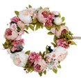 thumbnail image 3 of Guirnalda de peonía de plástico guirnalda de flores falsas artificiales decoración colgante de pared adorno de puerta colorido AweSitey HA9079-00B, 3 of 6