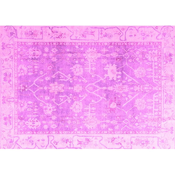 Ahgly Company Indoor Rectangle Oriental Pink Traditional Area Rugs, 3' x 5'