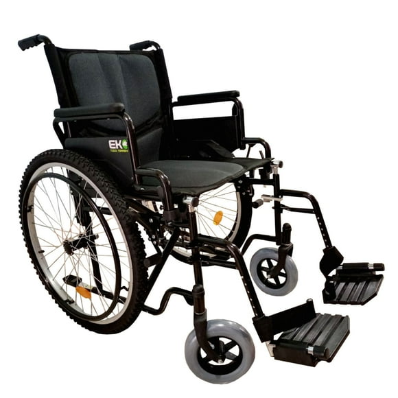 Silla de Ruedas Todo Terreno Eko-Mobility 19' Plegable Descansa Pies Negra