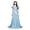Light Blue, variant on Xijirk Women Regency Empire Waist Maxi Dress Puff Short Sleeve Off The Shoulder Gown for Halloween Cosplay formal Evening Party,XS