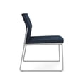 thumbnail image 4 of Gansett Reception Waiting Room Armless Guest Chair / Silver Steel / Blue, 4 of 5
