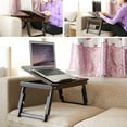 thumbnail image 2 of GoDecor Bureau Pliant Portable en Bambou Table de Service pour Petit-Déjeuner Plateau de Lit Pieds Réglables, 2 of 4