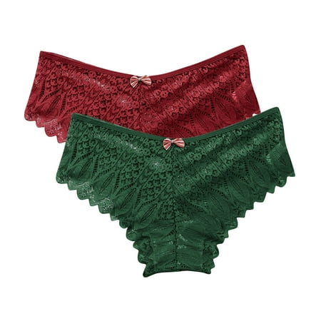 Kmdttou Womens Underwear Sexy Lace High Cut Panties Comfort Bikini Panty Stretch Underpants Breathable Ladies Briefs (Available in Plus Size) Green-M