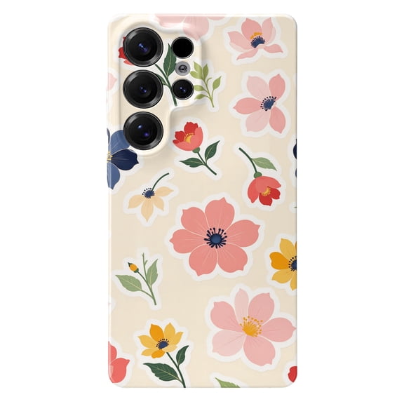 SKLYDDI Cute Aesthetic Floral Case for Galaxy S25 Ultra - 132