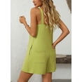 thumbnail image 4 of aidice Jumpsuits for Women Casual Low Neck Sleeveless Loose Comfy Summer Wide Leg Shorts Pockets Rompers, 4 of 7