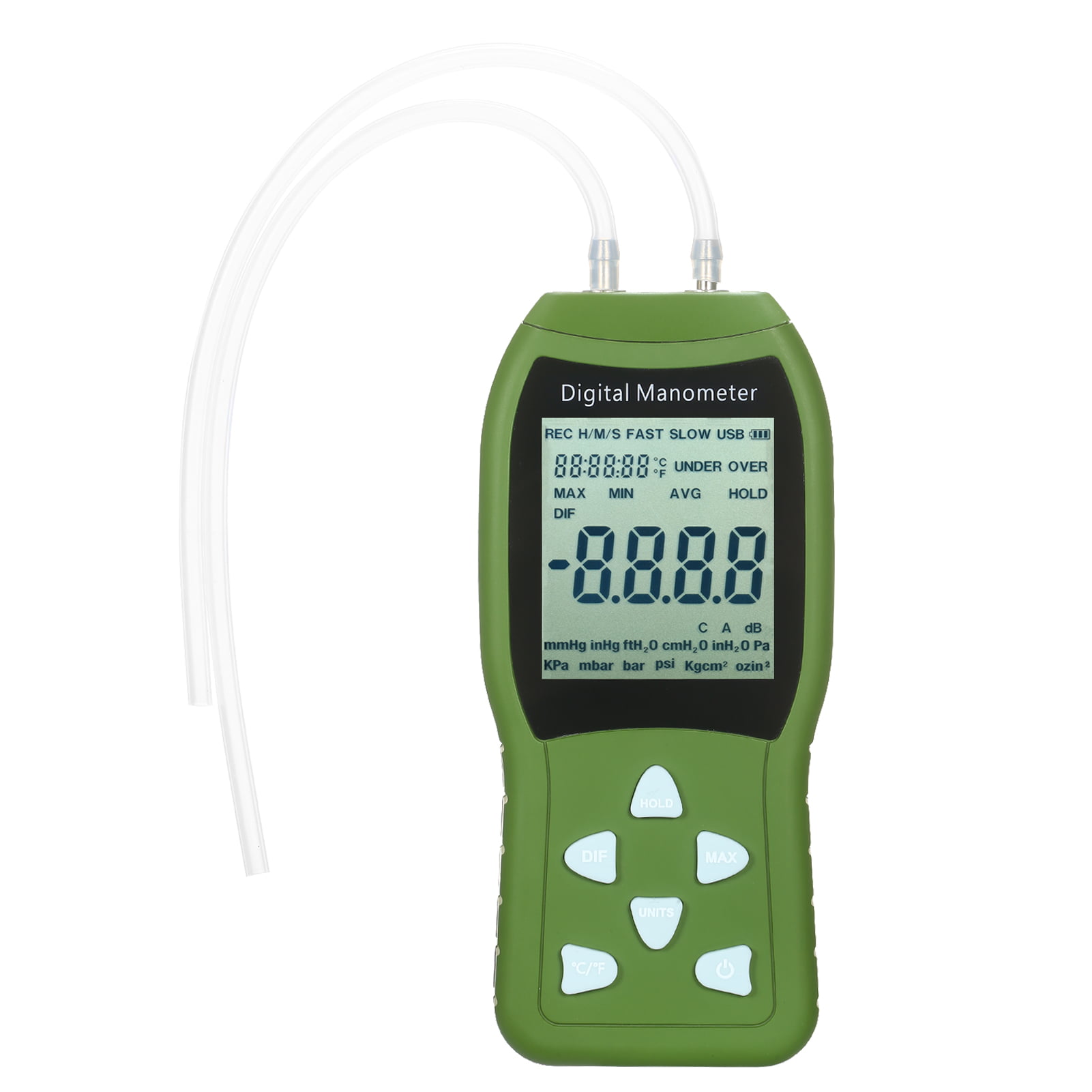 Details about   Digital Manometer Gas Pressure Meter 2 Ports Differential Air Test Gauge ±2.999 